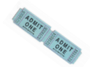 #654 - Admit One Stock Roll Ticket